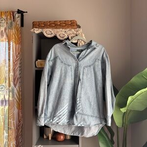 wild fable western style denim shirt